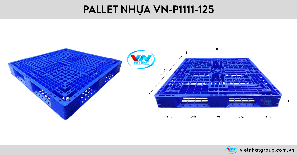 Pallet nhựa Việt Nhật VN-P1111-125